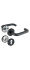 Комплект Fuaro (Фуаро) дверных ручек с накладками под цилиндр FR.DH57.0219 NE (DH-0219 NE) 8x155 мм, BL-24 черный