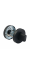 Ручка Fuaro (Фуаро) поворотная BK6.R.DSS201-02 INOX 201 BLACK (с индикатором)
